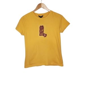 Mustard Yellow Tiki Logo Short Sleeve T-Shirt